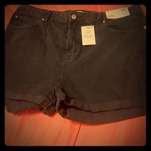 Primark Black Mom Short High Waist Size 16